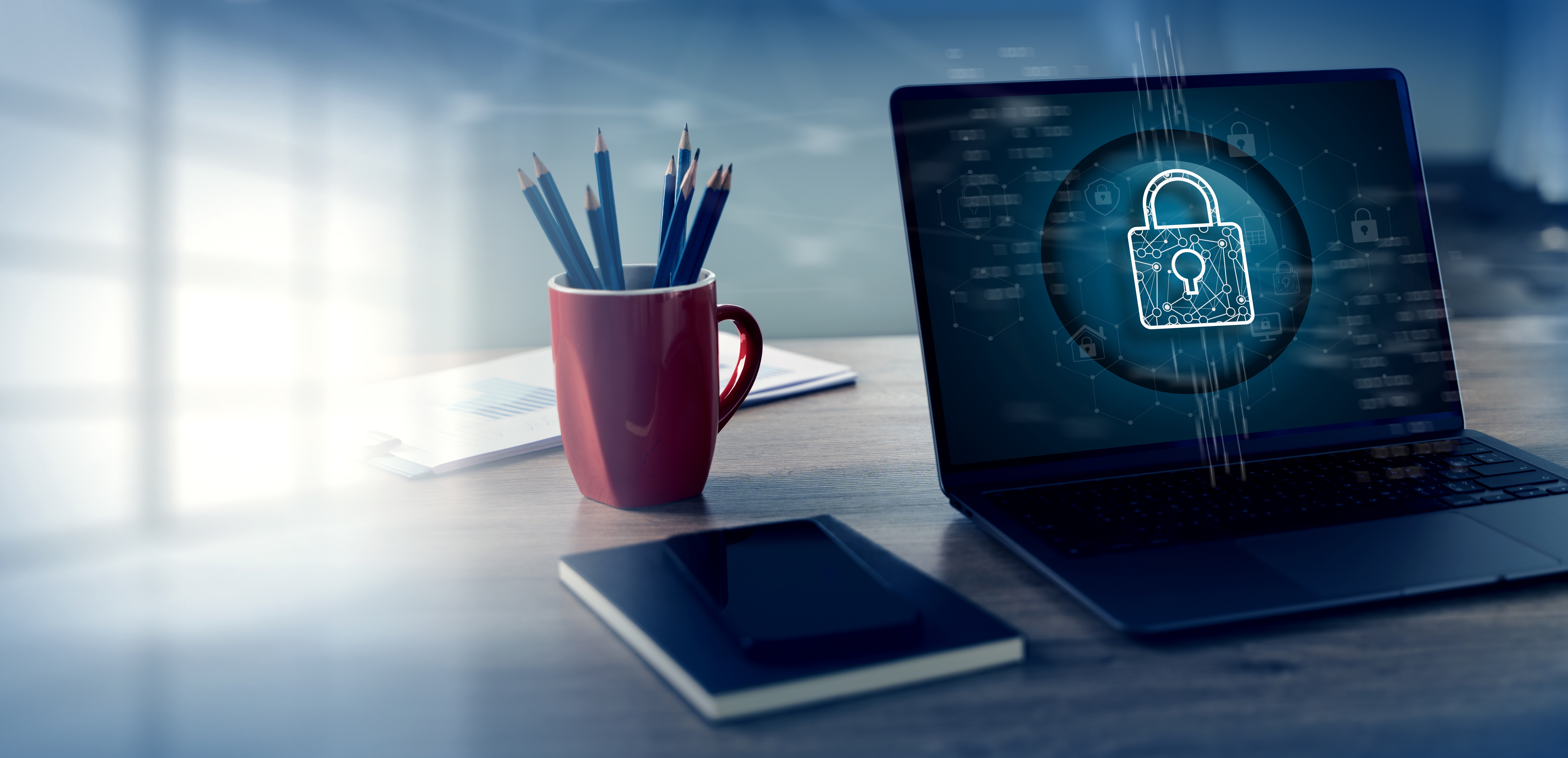 Cybersecurity alert for IT services.